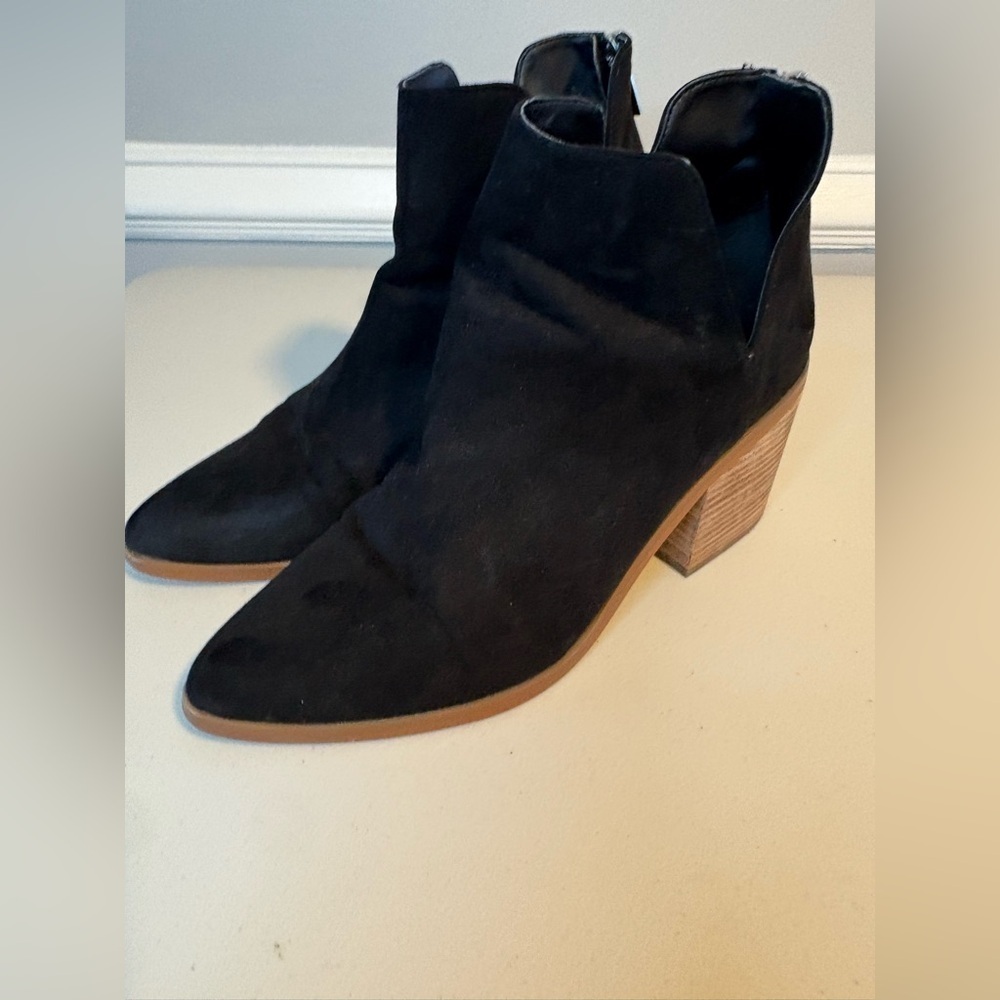BP. (Nordstrom) Brynne Faux Suede Booties – Black | Size 11 - Picture 5 of 13